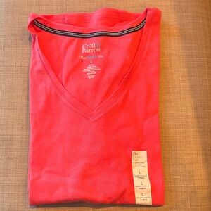 Croft & Barrow Men's V-Neck Sweater in Vibrant Red